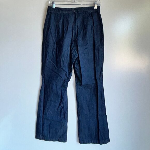 FREE PEOPLE Bootcut Flare Cropped Back Zip Denim Jeans Size 6 - Picture 3 of 11